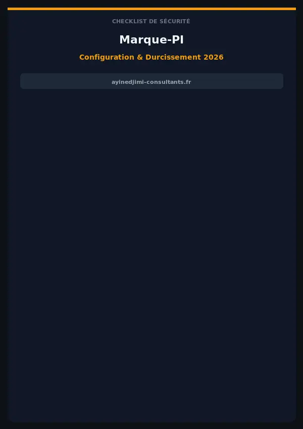 Couverture checklist Marque & PI — Ayi NEDJIMI Consultants 2026